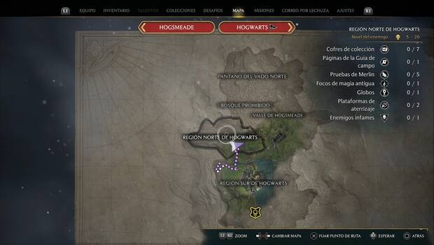 Hogwarts Legacy - Región norte de Hogwarts