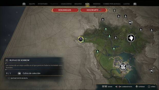 Hogwarts Legacy - Cofres de colección en Región norte de Hogwarts: ubicación del cofre 6