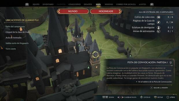 Hogwarts Legacy - Pista de convocación (Partida 1): ubicación de la misión