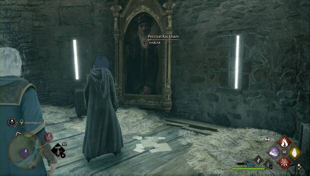 Hogwarts Legacy - La prueba de Percival Rackham: cuadro de Percival Rackham en la torre