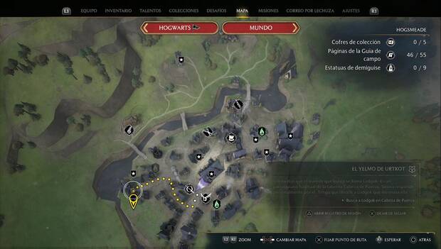Hogwarts Legacy - El yelmo de Urktok: el protagonista habla con Lodgok