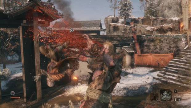 Sekiro - Alrededores de Ashina: El ogro encadenado muere