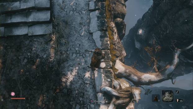 Sekiro - Alrededores de Ashina: Cornisa para descolgarte
