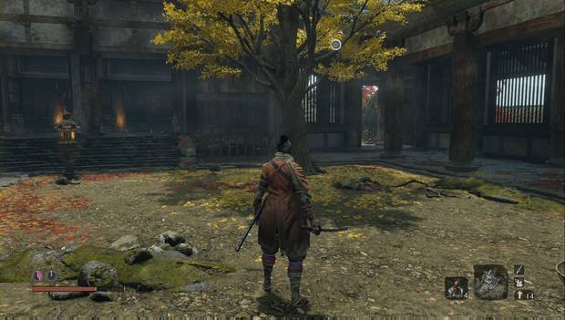 Sekiro - Templo Senpo: Puerta en el lado derecho del templo del ciempiés
