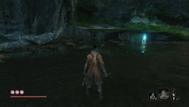 Sekiro - Valle sumergido: camino oculto bajo el árbol