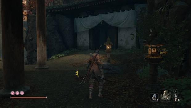 Sekiro - Templo de Senpo: entrada a la cueva oculta con las enseñanzas esotéricas de senpo