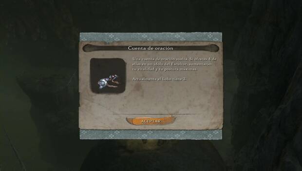 Sekiro - Profundidades de Ashina: Cuenta de oración en la cabeza del buda de la charca venenosa