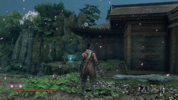 Sekiro - Tejado para llegar hasta el hombre que alimenta a la Gran carpa de colores