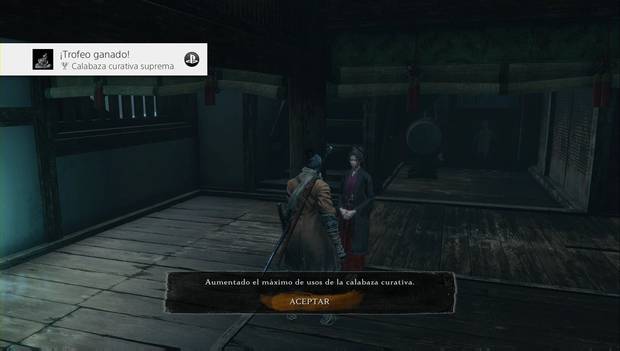 Sekiro - Palacio del Manantial: trofeo calabaza curativa suprema