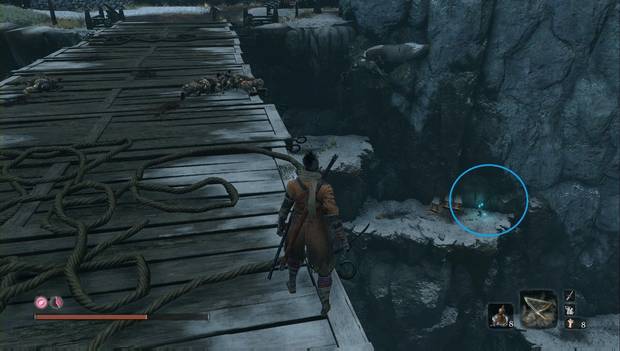 Sekiro - Castillo Ashina (Guerra): ídolo Valle bajo el puente de los Alrededores de Ashina