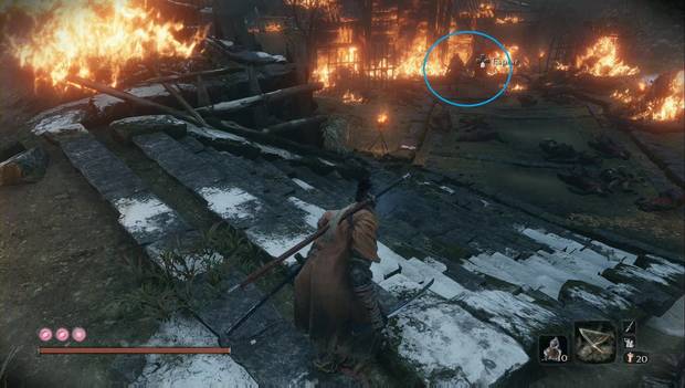 Sekiro - Castillo Ashina (Guerra): generales esperando en el castillo Ashina