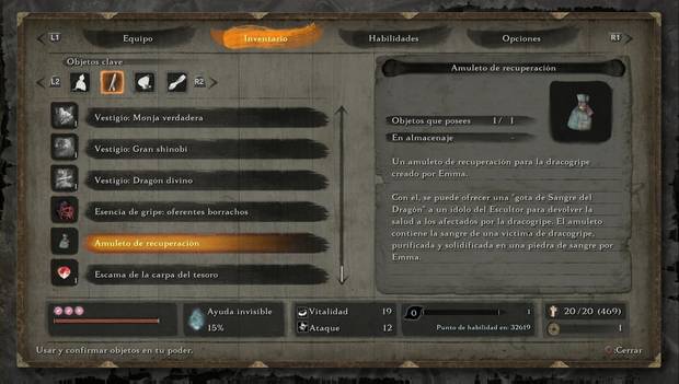 Sekiro: Shadows Die Twice - Amuleto de recuperación de Dracogripe