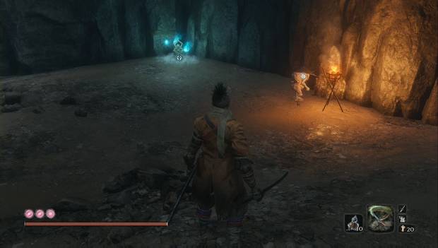 Sekiro: Shadows Die Twice - Tejón de los Sombreros Negros en la Cueva Hendida