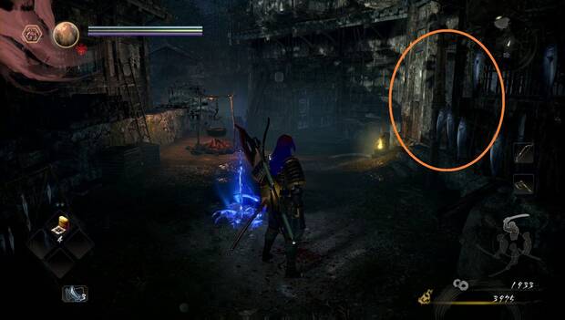 Nioh 2 - La aldea de los cerezos malditos: casa con el cuarto Kodama