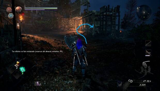 Nioh 2 - El santuario de la víbora: ubicacion del primer Kodama