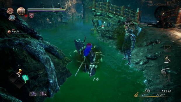 Nioh 2 - El santuario de la víbora: cuarto Kodama junto al puente roto