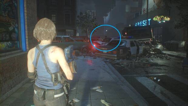 Resident Evil 3 Remake demo: zombi tras el coche de policía