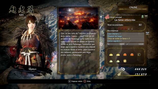 Nioh 2 - Las llamas enfurecidas