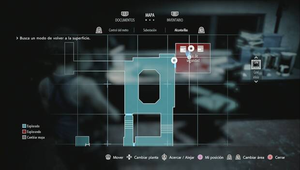 Resident Evil 3 Remake - Riñoneras: Riñonera en Sala de seguridad de las alcantarillas (Mapa)