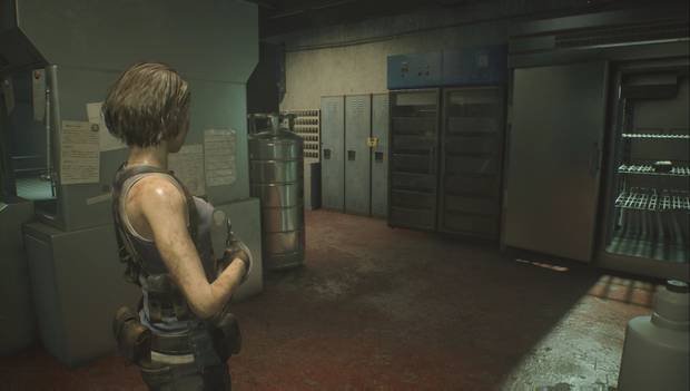 Resident Evil 3 Remake - Alcantarillas y zona en obras: taquillas del laboratorio