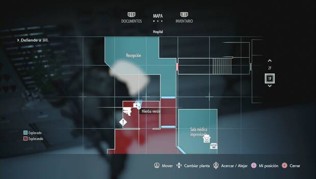 Resident Evil 3 Remake - Riñoneras: Riñonera en el lobby del hospital (Mapa)