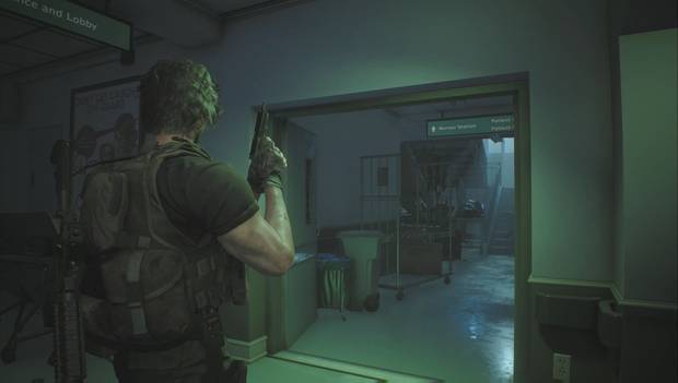 Resident Evil 3 Remake - Hospital (Carlos): escaleras a la siguiente planta