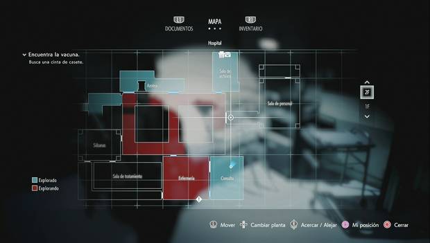 Resident Evil 3 Remake - Hospital (Carlos): sala de personal en el mapa