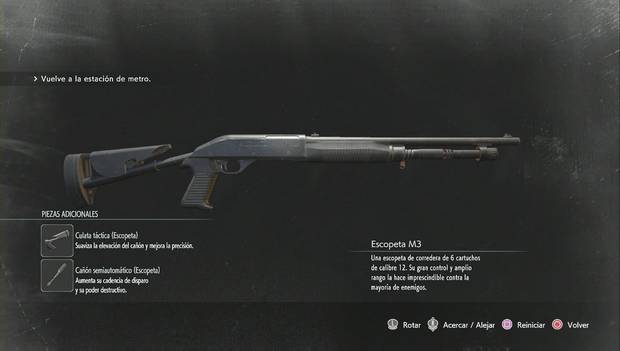 Resident Evil 3 Remake - Accesorios: Escopeta completamente modificada