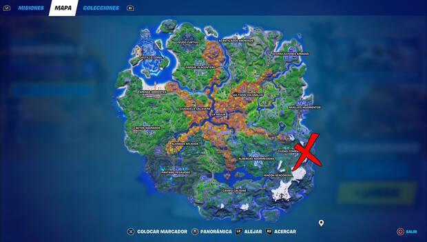 Fortnite - Ubicación de Tiradora Tormentosa