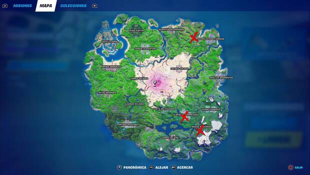 Fortnite - Ubicación de las tres gasolineras