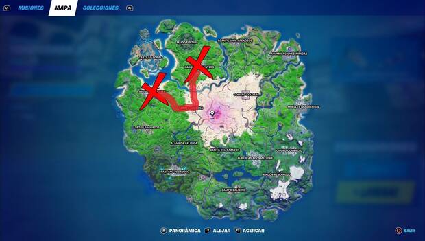 Fortnite - Ruta de Arenas Ardientes hasta Parque Placentero