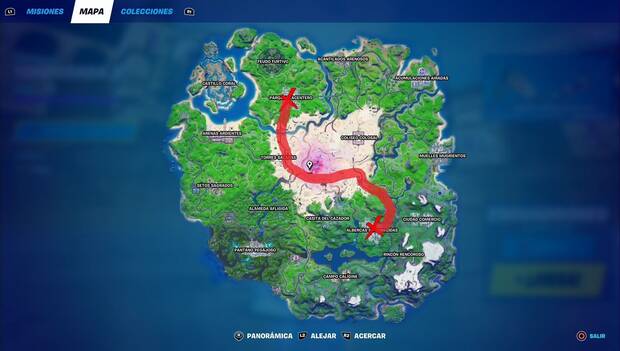 Fortnite - Ruta de Parque Placentero a Albercas Adormecidas