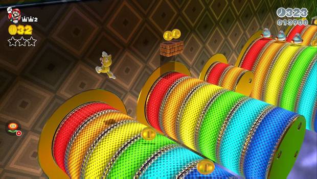 Super Mario 3DWorld - Mundo 9-1: bloque de ladrillos hacia la primera estrella