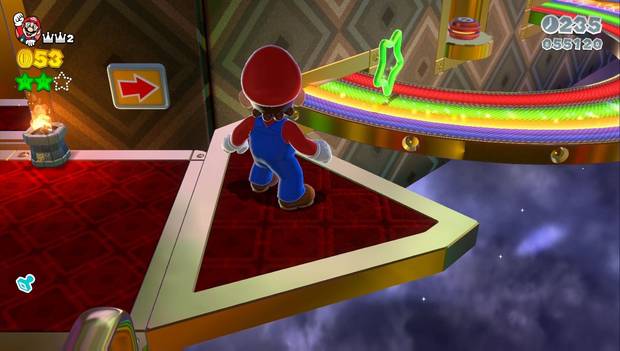 Super Mario 3DWorld - Mundo 9-1: silueta de la tercera estrella verde
