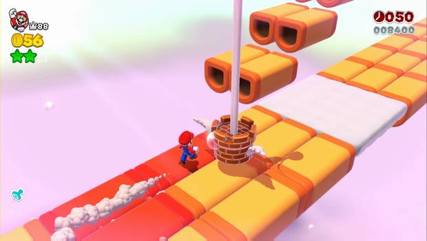 Super Mario 3D World - 9-4: escalones a la tercera estrella verde del nivel