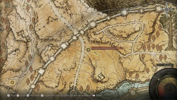 Elden Ring - Afueras de Leyndell, ubicación del Muro exterior del campo de batalla