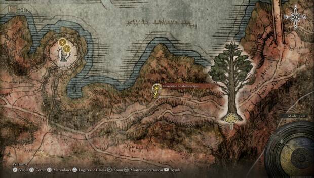 Elden Ring - Bifurcación de Montedrago, ubicación