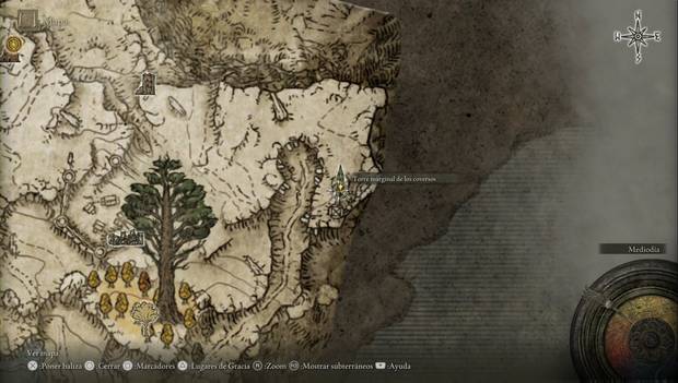 Elden Ring - Liurnia del este al 100% y mapa, ubicación de la Torre marginal de los coversos