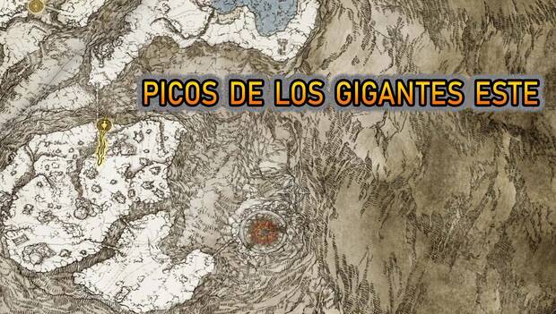 Elden Ring - Mapa de los Picos Gigantes del este