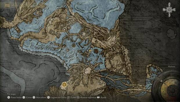 Elden Ring - Fondo de Raíz Profunda, ubicación del Quiste del príncipe de la muerte