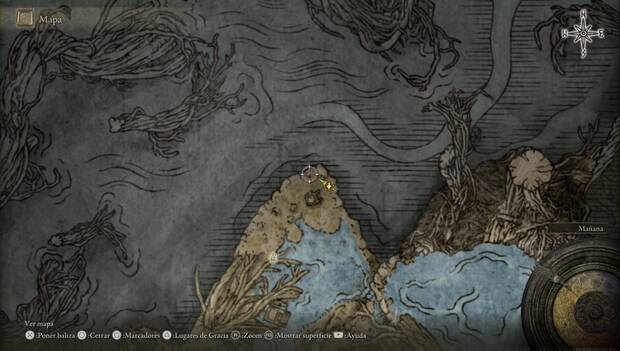 Elden Ring - Fondo de Raíz Profunda, ubicación de las Cenizas de soldado del mausoleo