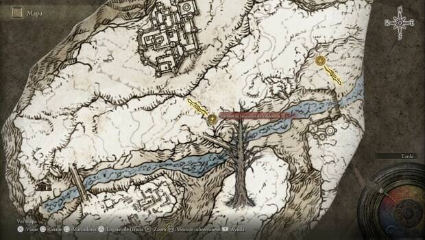 Elden Ring - Raíz mortuoria, ubicación de las Ruinas de Valdeneva