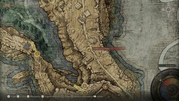 Elden Ring - Explorando Liurna este, ubicación de la Calzada sur de Liurnia