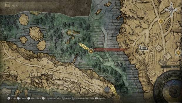 Elden Ring - Explorando Liurna este, ubicación de las Ruinas de Laskyar