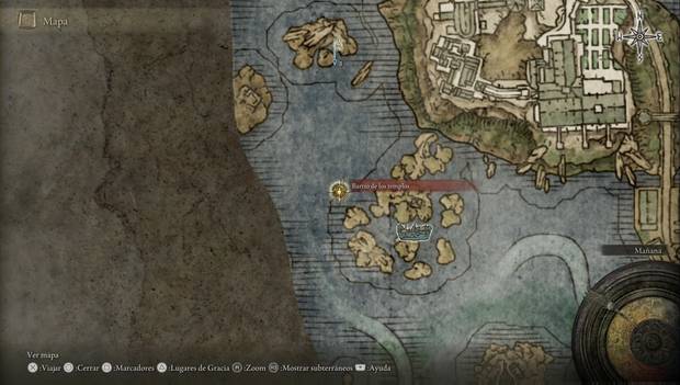 Elden Ring - Luirnia norte, lugar de gracia Barrio de los templos