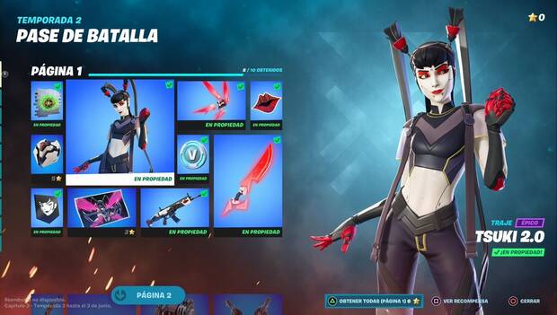 Fortnite - Pase de batalla; Recompensas del Pase de batalla, página 1