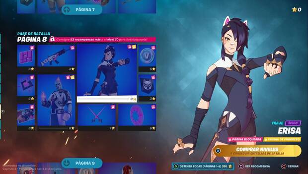 Fortnite - Pase de batalla; Recompensas del pase de batalla, página 8