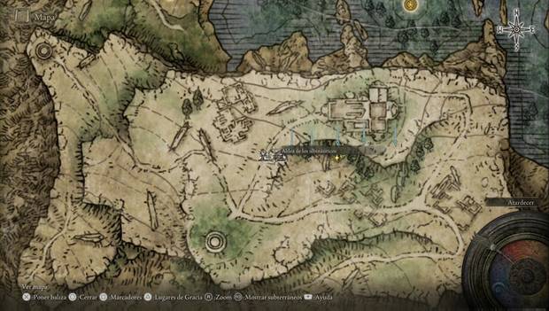 Elden Ring - Liurnia oeste, ubicación de la Aldea de los albináuricos