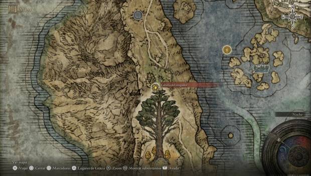 Elden Ring - Liurnia oeste, ubicación de la Cabaña del vengador