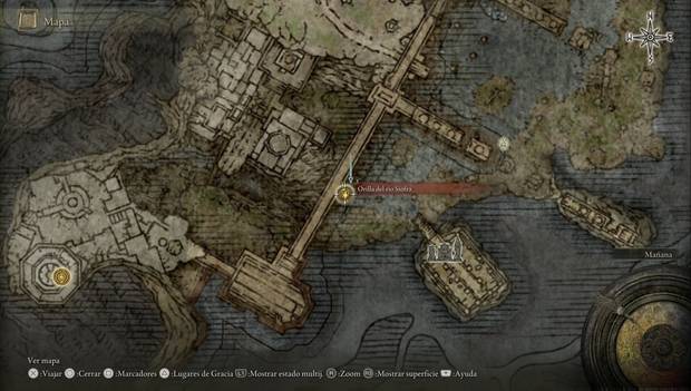 Elden Ring - Río Siofra, ubicación de Orilla del Río Siofra